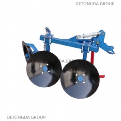 Disc plough for walking tractor